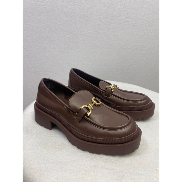 BCBGeneration Brown Loafers with Gold Accent - Picture 7 of 8